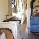 kitchen on kathleen may interior designed hire narrowboat