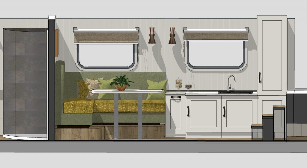3D client drawing Boutique Narrowboats