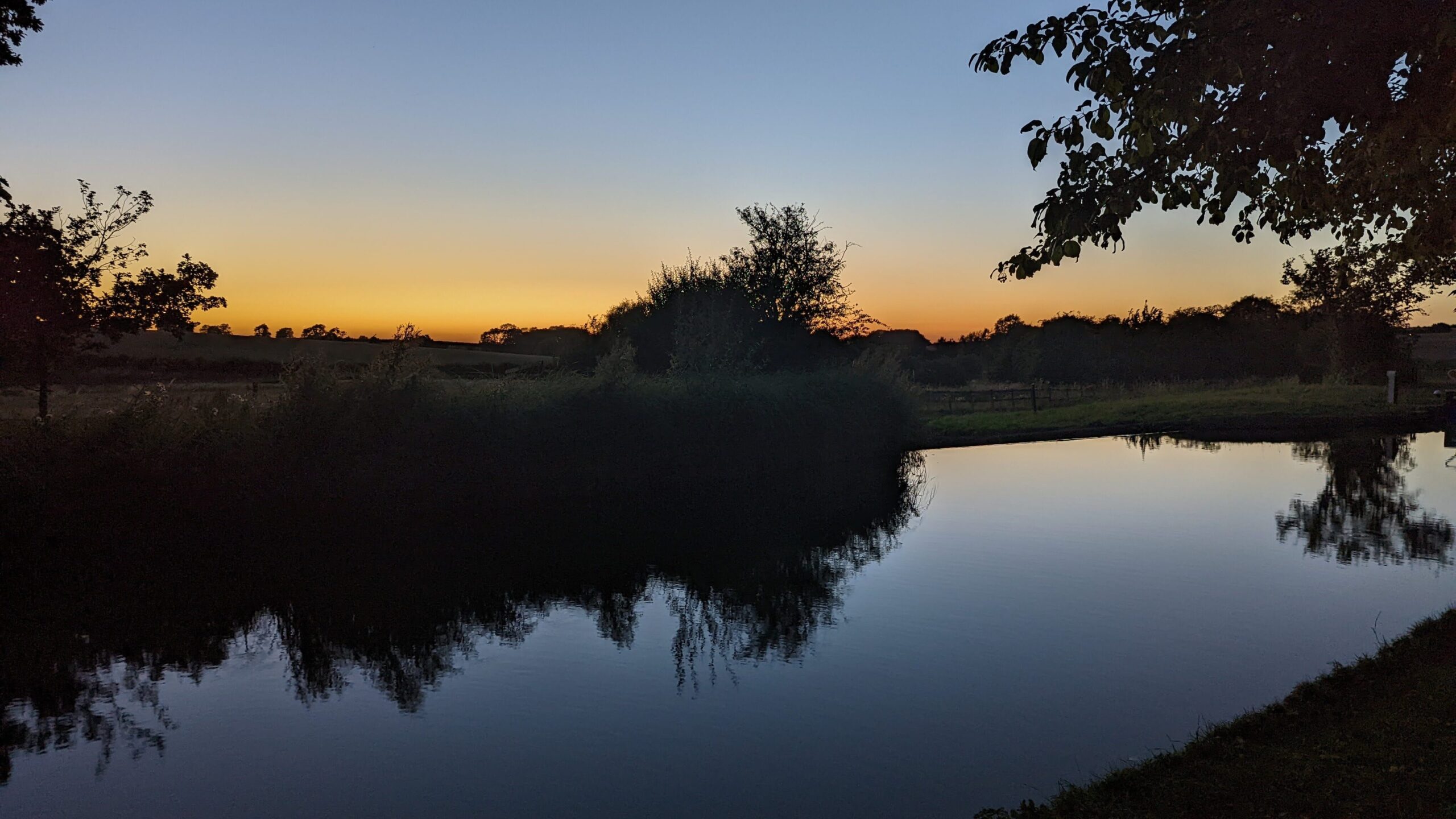 Sunset on a quiet canal