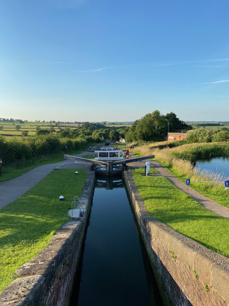 Foxton Locks on a sunny day